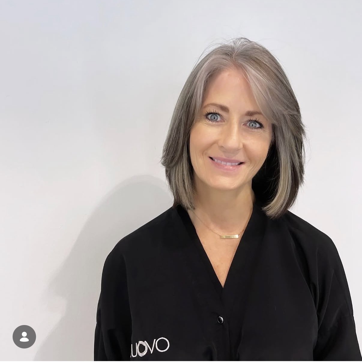 After: client hair photographed for a color or haircut appointment