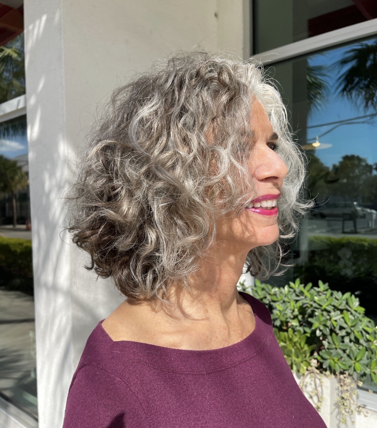 After: client hair photographed for a color or haircut appointment